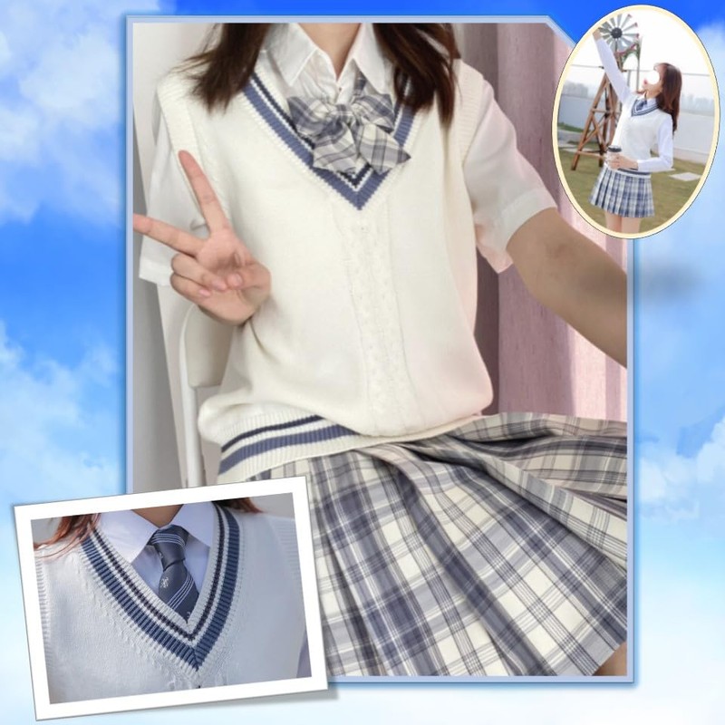 KAMIHO School Vest, Girls School Vest, Student, Weighted Vest, white