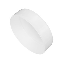 sourcing map 2pcs Rubber End Caps 180mm(7.1 inch) ID Vinyl Round Tube Bolt Cap Cover Screw Thread Protectors White