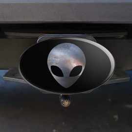 Graphics and More Alien Head in Space Oval Tow Trailer Hitch Cover Plug Insert