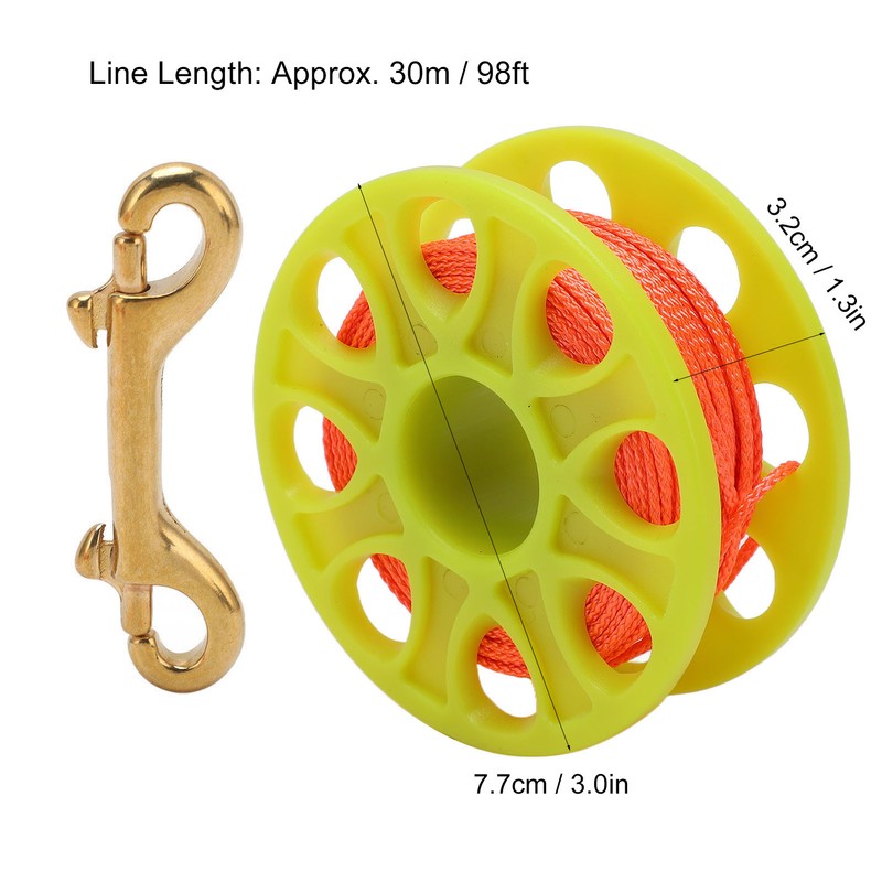 30M Scuba Diving Reel Scuba Diving Finger Spool with Double