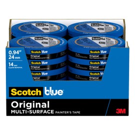 ScotchBlue Original Multi-Surface Painters Tape, 1 Inch Wide (0.94 in. x 60 Yds), 24 Rolls, Blue Paint Tape Protects Surfaces and Removes Easily, Masking Tape for Indoor and Outdoor Use (2090-24EC)