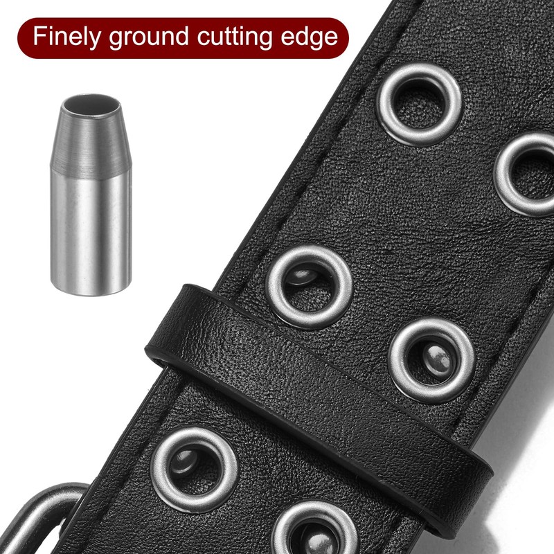 QUARKZMAN 2 Pieces Leather Round Hole Punches 4.5 mm Round