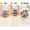 Donut Cutter Roller with Hole, Metal Doughnut Cutter for Baking