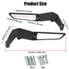 KAIQIVEM Motorcycle Mirrors Stealth Wind Wing Side Rearview Mirrors Compatible