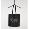 Autiga® Jute Bag World Map Low Polygon Cotton Bag Shopping