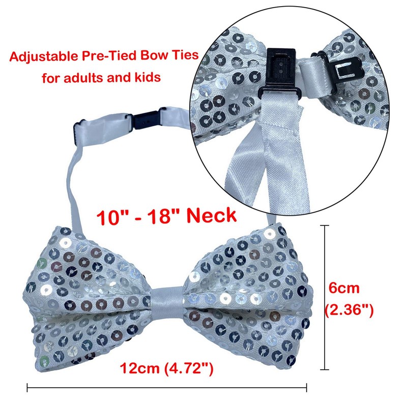 NiceYnn Men's Bowtie, Neckwear, Tie, Easy Adjustable, Sequins, For Weddings,