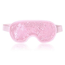 County Aqua Peas Cooling Gel Eye Mask - Cool/Warm Therapy - Perfect For Insomnia, Puffy Eyes & Dark Circles (Pink)