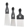 3Pcs Afro Combs, Professional Metal African American Hair Comb for