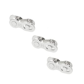 Ziranee 9-Speed Chain, 3 Pairs Bicycle Chain, Bicycle Chain Lock, Steel Bicycle Chain for 11-Speed Bicycle Chains, Silver