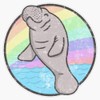 Magnet Rainbow Colour Manatee- Manatee Lover Magnet Bumper Sticker Car