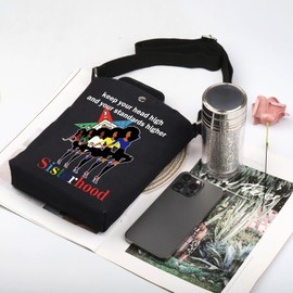 CMNIM OES Gifts OES Book Sleeve Order of The Eastern Star Sisterhood Book Covers for Paperback for OES Sistars Keep Head High (Sisterhood Crossbody Bag)