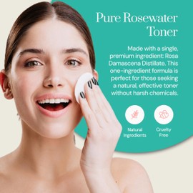 Soapstones Rosewater Toner - 120ml - One-Ingredient, Alcohol-Free Toner for Oily Skin, Normal, Combination and Sensitive Types - Rose Water Facial Toner for Daily Use