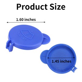 2PCS Windshield Washer Fluid Bottle Reservoir Cap, Windscreen Washer Bottle Cap Replacement for FORD Fiesta MK5 2004–2008, OEM Part 1362696, 5S6117632AB, Windshield Washer Reservoir Lid Compatible