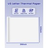 Thermal Paper 8.5" x 11" US Letter Size, 2 Rolls