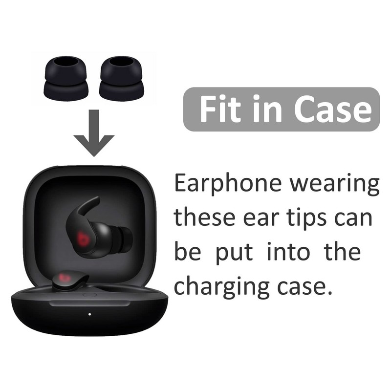 6 Pairs Double Flange Compatible with Beats Fit Pro Ear