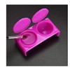 LASSUM 2PCS Double Cup Plastics Nail Art Cup Bowl Soaking