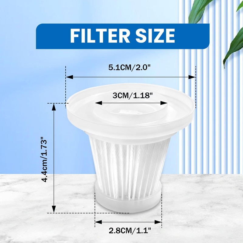 5-Pack HEPA Vacuum Filters for JIXINMIYUE HX-606 & A9life SY01-Q8