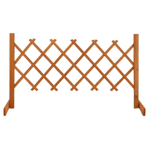 CHARMMA Garden Trellis Fence Orange 47.2"x23.6" Solid Firwood,Fence Panels-314822