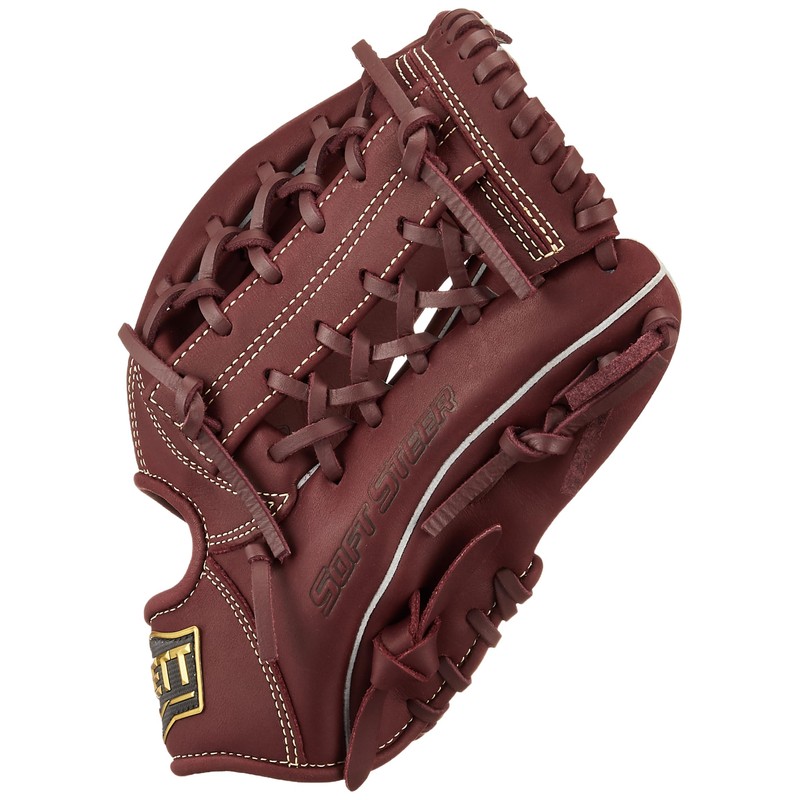 Zett Soft Baseball Glove, Soft Steer, All-Round Use, Right-Handed, BRGB35430