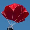 Relationshipware StratoChute 24" Red Rip-Stop Nylon Parachute for Water or