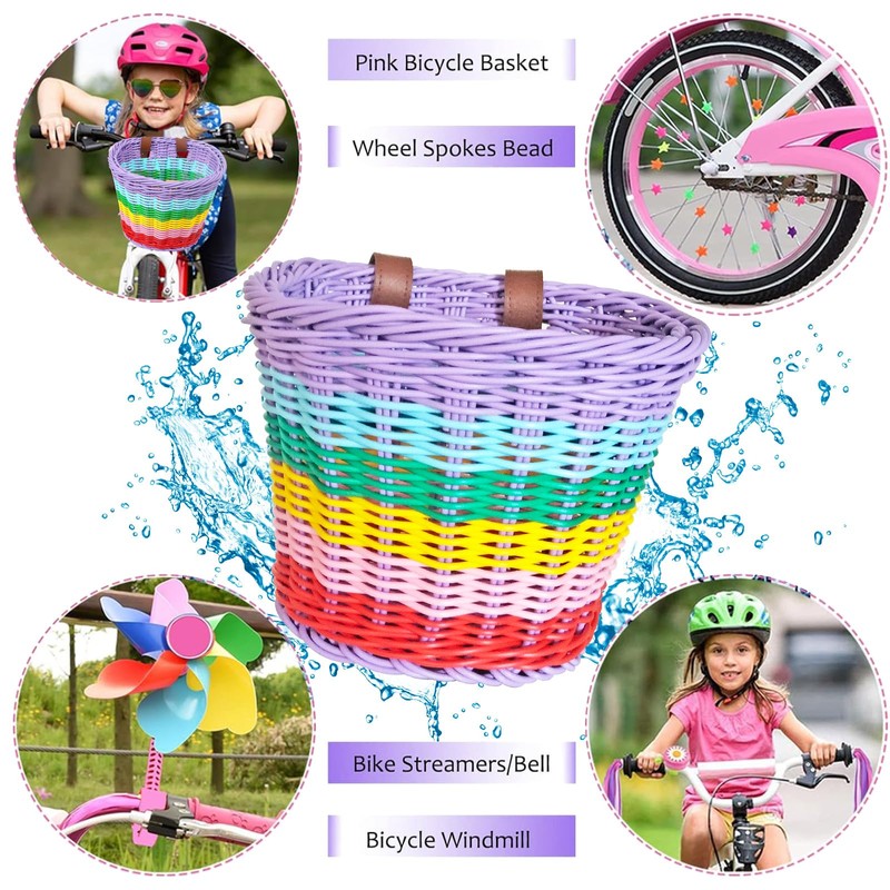 Boltigen Cesta de bicicleta para niñas cesta de bicicleta delantera