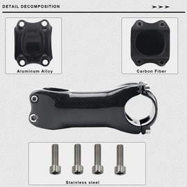 bike stem riser road bike carbon stem RXL SL 31.8 road bicycle handlebar stem 6 degree racing bike lightweight carbon fiber stem for cycling bike accessories mtb stem 3K glossy 80mm bike parts