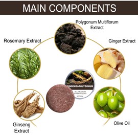 Polygonum Shampoo Bar Schwarzes und Dickes Haar Polygonum Bar Solid Shampoo Bar Anti-haarausfall Shampoo-Bar für fördert Gesundes Haarwachstum und Verhindert Haarausfall