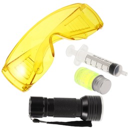 iplusmile 1set Fluorescent Oil Leak Detector Tool Kit High-efficiency Uv Light for Air Conditioning Car Leak Detection Practical for Repair Avoid Costly Repairs Lifespan