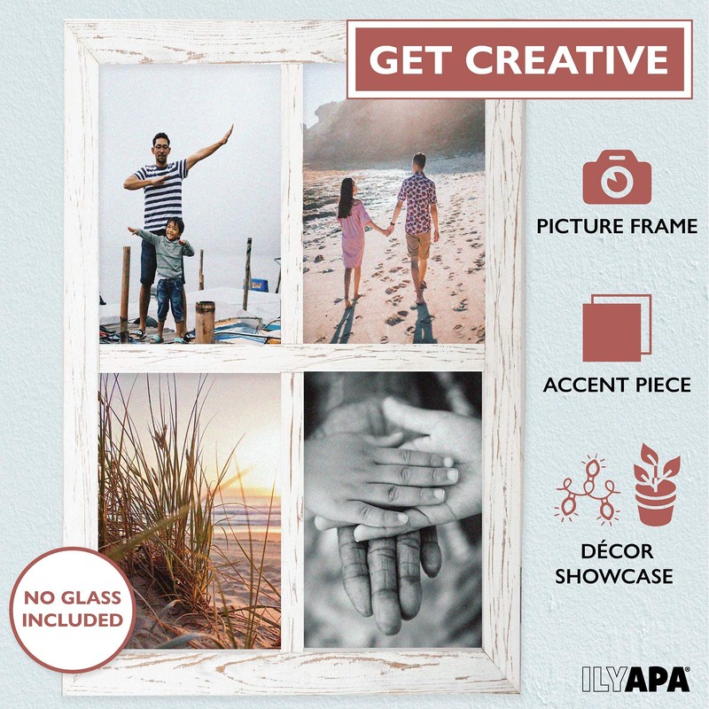 Ilyapa Window Frame Wall Decor 2 Pack - Large 18x22