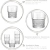 Bormioli Rocco Novecento Barware DOF Glass, Stackable, Set Of 4,