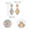 EVER FAITH Women's Earrings Wedding Bridal Rhombus Rhinestone Crystal Hollow