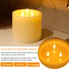 AFINETH Extra Large Flameless Candles with 3 Wicks, 6"x6" Real