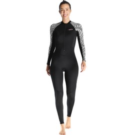 Dive Skin Full Body Rash Guard for Women Youth Swimsuit Wetsuit Front Zipper One Piece UV Protection Snorkel Suit for Diving Surfing Kayaking XL Size