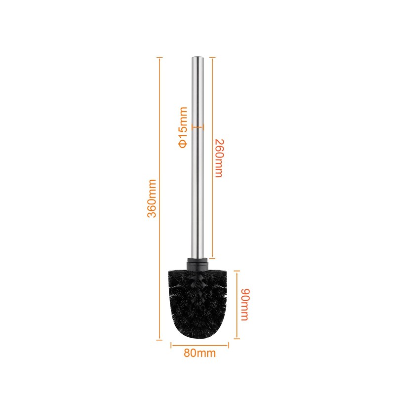 Ibergrif 4PCS Toilet Brushes Replacement, Stainless Steel Handle Toilet Brushes