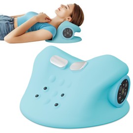 ALLILUYAA Neck Massager, Electric Neck Massager with Heat, 3 Modes, 6 Speed Levels, Ergonomic 26° Shoulder Massager, Portable, Suitable for Car/Office/Home