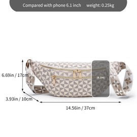 LBiayion Small Crossbody Sling Bag for Women – Vegan Leather Fanny Packs with Adjustable Strap – Trendy Chest Bag for Travel, CC-White, Small, Trendy Sling Crossbody