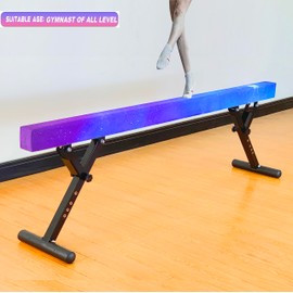 MARFULA Adjustable Balance Beam 8 ft Gymnastic Beam Adjustable Height for Kids and Teenage of All Gymnastic Levels, Gymnastic Training Beam Gymnastic Equipment for Athlete Home and Gym Club Use