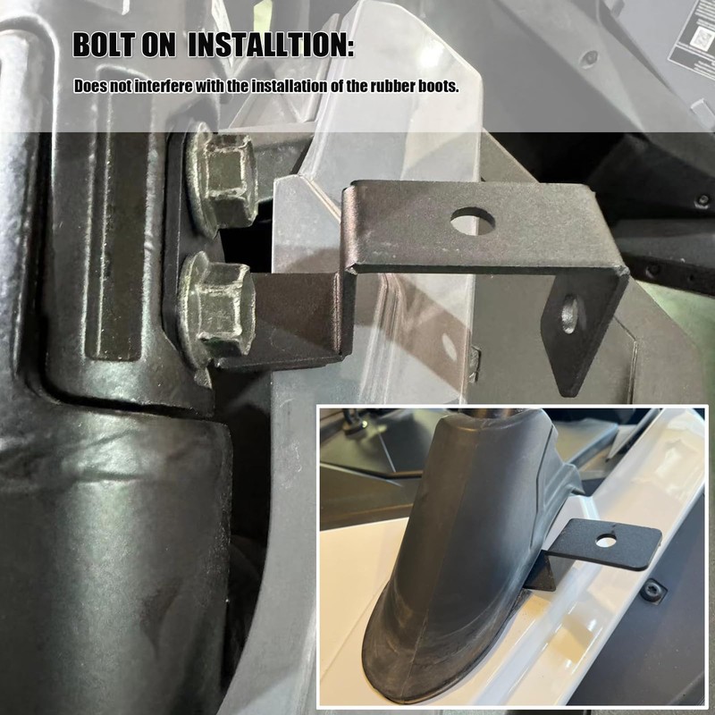 DarSeity 1 Pair RZR A-Pillar Light Mounting Bracket, Rust Proof