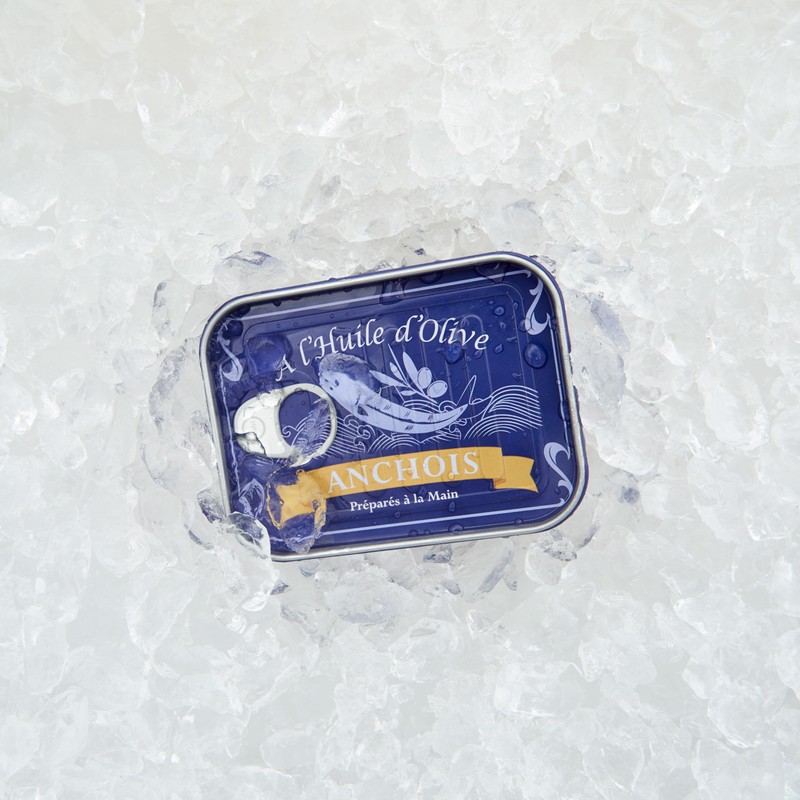 Balvi Fork Appetizer Conserverie Anchois Retro Design Canned Anchovy Can/INOX