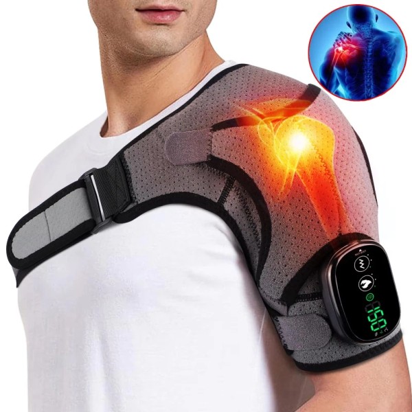 Hailicare Electric Heated Shoulder 3 In1 Massager Brace with Vibration