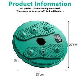 Waist Twister with Counter, Waist Turntable with Sole of the Foot Massage, Non-Slip Abdominal Trainer Turntable Aerobic Training for Foot Massage and Waist Exercise, Maximum Load Capacity 300 kg