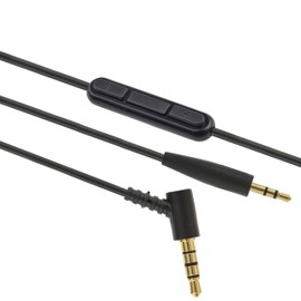 AGS Retail Ltd Compatible Audio Cable Replacement for Bose Noise Cancelling NC700, iOS, Android - Black,1.5m Headphone Cable with Mic and Gold-Plated Stepped Jacks with In-Line Remote
