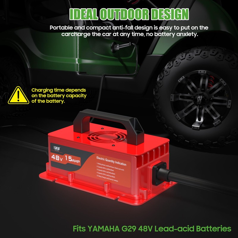 10L0L 48V 15 Amp Golf Cart Battery Charger for Yamaha