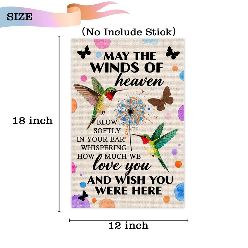 Memorial Garden Flag Remembrance Sympathy Decorations Flags for Outdoor Grave