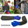 sinzau Pond Gloves, Long PU Sandblasting Waterproof Work Gloves, 70