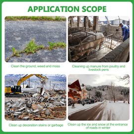 Garden Shovel, Snow Shovel, Ice Scraper, Multifunctional Cleaning Shovel with 43" Adjustable Handle,Detachable Heavy Duty Garden Tool Cleaning Shovel for Lawn Edging, Scraping, Weed and Ice Remova