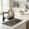 Kitchen Dish Soap Dispenser Set with Sponge Holder, 12OZ Glass