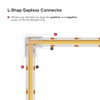 BTF-LIGHTING FCOB COB Transparent Gapless L-Shaped Connector Kit 4pc L-Shaped