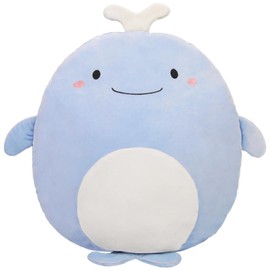 ARELUX Soft Whale Anime Plush Pillow Cute Stuffed Animal Plush Toy Kawaii Plushies Room Decor Christmas Decorations Gifts for Women Kids Birthday(16in)