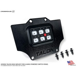 Crossroads 3D Dash Mount Compatible with Auxbeam 6-Gang Switch Panel and Honda Talon - Mount The 6-Gang Panel to Your Talon Dash